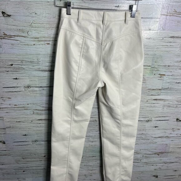 Wilfred Rebel Pant Faux Vegan Leather Aritzia Size 2 cream - Picture 7 of 10